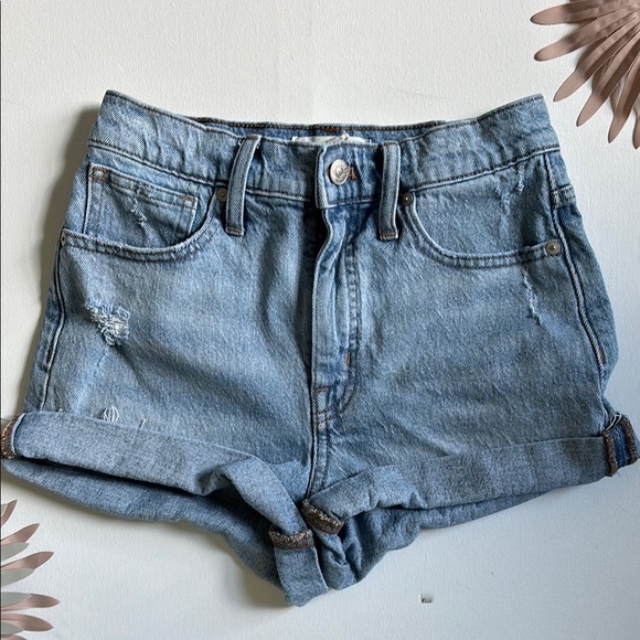 Madewell High Rise Denim Shorts Light/Med Wash - 25 - Picture 1 of 6